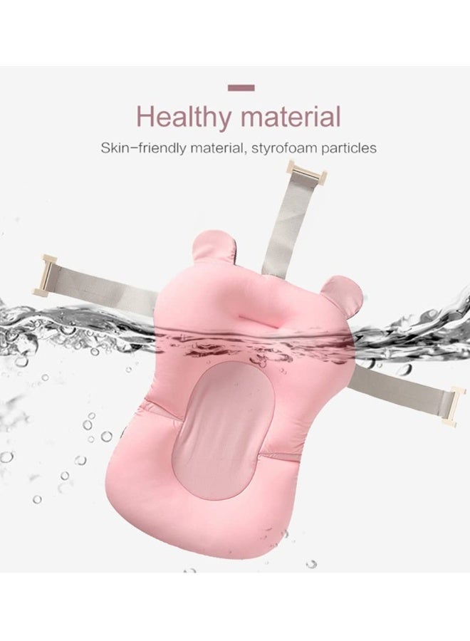 Baby Bath Support Cushion, Soft Adjustable Non-Slip Infant Bath Support Seat Infant Tub Cushion Seat Baby Bath Pillow Adjustable Non Slip Bathtub Cushion for Bathtub for 0-6 Months - Image 1